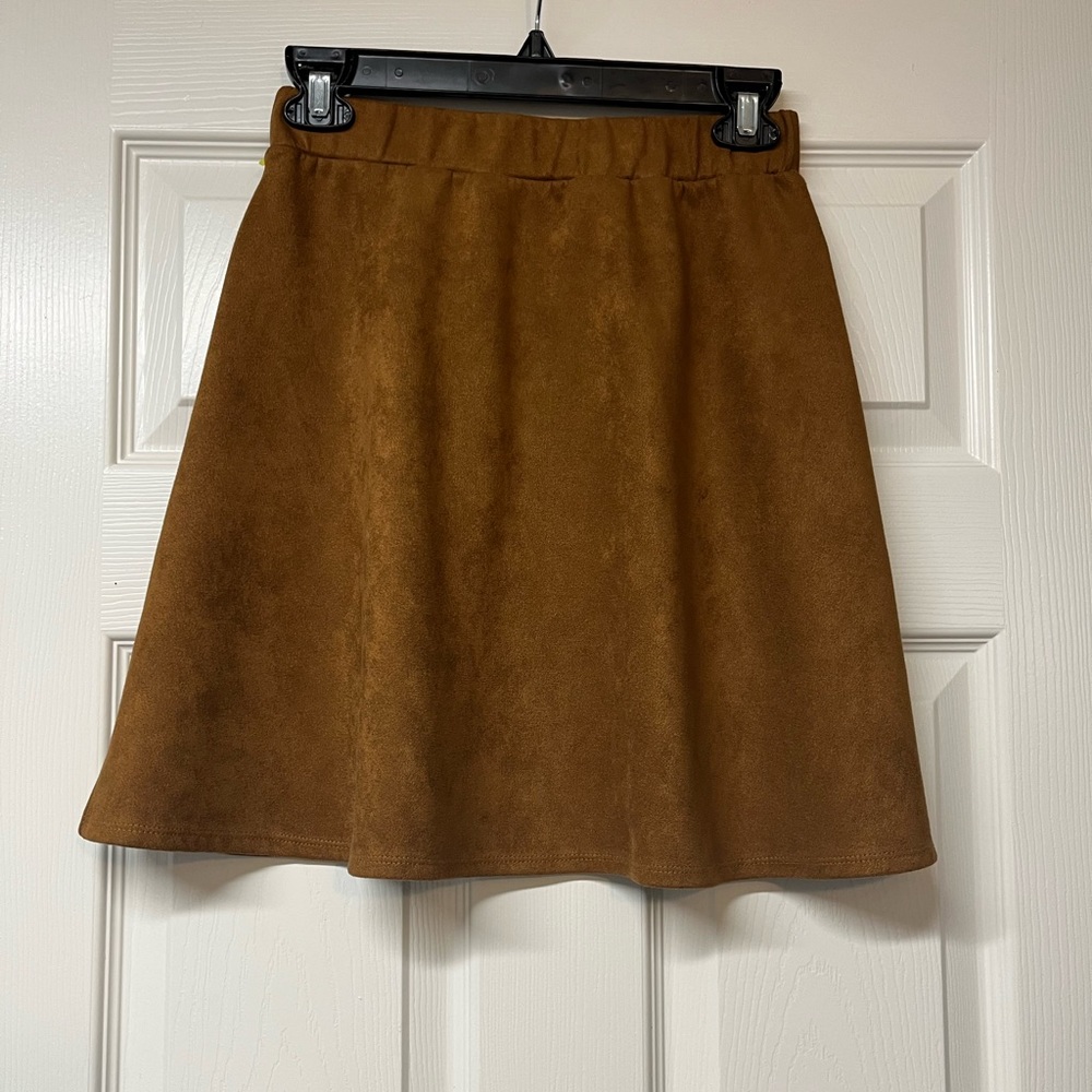 Brown Sued A-Line Shirt